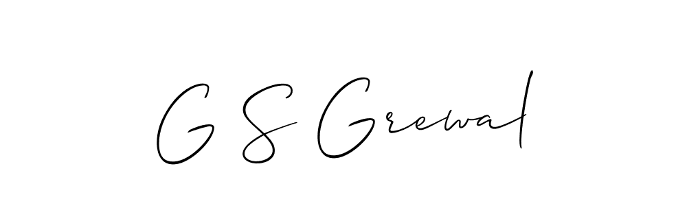 Also we have G S Grewal name is the best signature style. Create professional handwritten signature collection using Allison_Script autograph style. G S Grewal signature style 2 images and pictures png