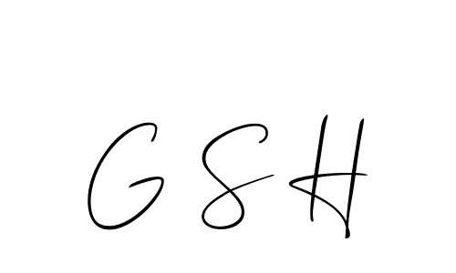 Create a beautiful signature design for name G S H. With this signature (Allison_Script) fonts, you can make a handwritten signature for free. G S H signature style 2 images and pictures png