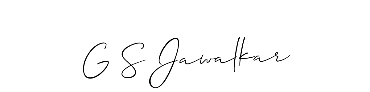 Make a beautiful signature design for name G S Jawalkar. Use this online signature maker to create a handwritten signature for free. G S Jawalkar signature style 2 images and pictures png