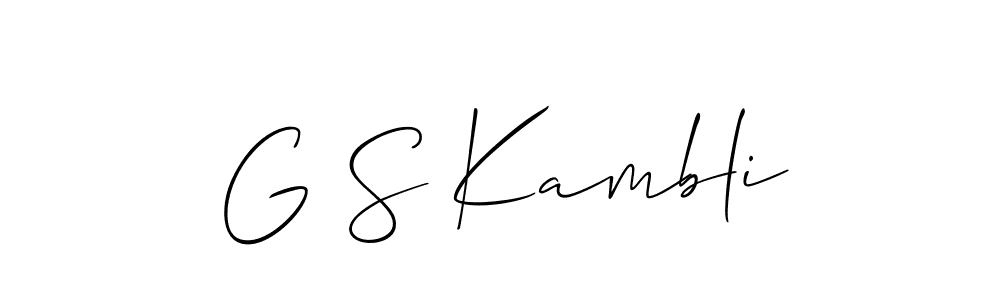 You should practise on your own different ways (Allison_Script) to write your name (G S Kambli) in signature. don't let someone else do it for you. G S Kambli signature style 2 images and pictures png