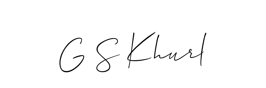 Best and Professional Signature Style for G S Khurl. Allison_Script Best Signature Style Collection. G S Khurl signature style 2 images and pictures png