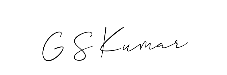How to Draw G S Kumar signature style? Allison_Script is a latest design signature styles for name G S Kumar. G S Kumar signature style 2 images and pictures png