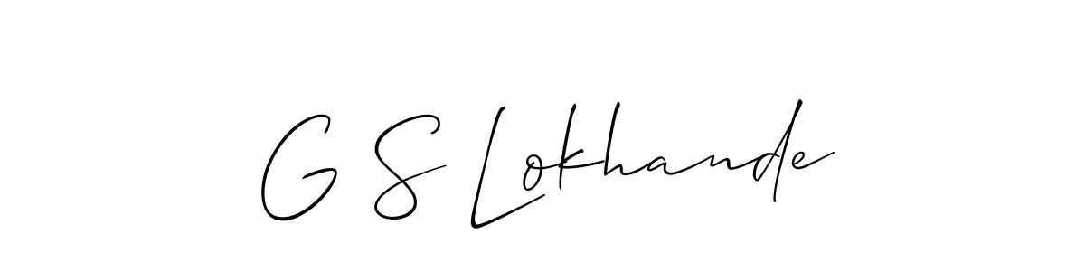 This is the best signature style for the G S Lokhande name. Also you like these signature font (Allison_Script). Mix name signature. G S Lokhande signature style 2 images and pictures png