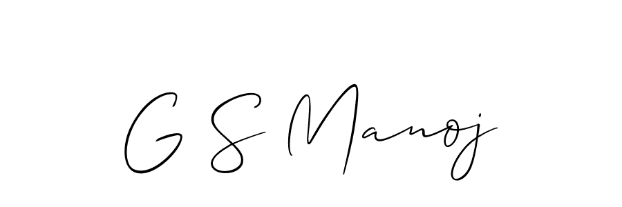 How to Draw G S Manoj signature style? Allison_Script is a latest design signature styles for name G S Manoj. G S Manoj signature style 2 images and pictures png