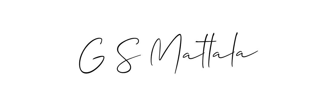 Create a beautiful signature design for name G S Matlala. With this signature (Allison_Script) fonts, you can make a handwritten signature for free. G S Matlala signature style 2 images and pictures png