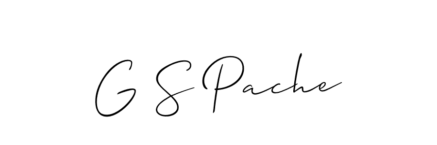 How to make G S Pache signature? Allison_Script is a professional autograph style. Create handwritten signature for G S Pache name. G S Pache signature style 2 images and pictures png