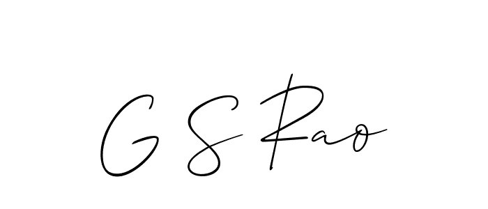 Also we have G S Rao name is the best signature style. Create professional handwritten signature collection using Allison_Script autograph style. G S Rao signature style 2 images and pictures png