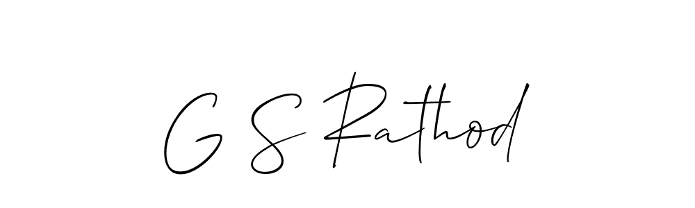 Also You can easily find your signature by using the search form. We will create G S Rathod name handwritten signature images for you free of cost using Allison_Script sign style. G S Rathod signature style 2 images and pictures png