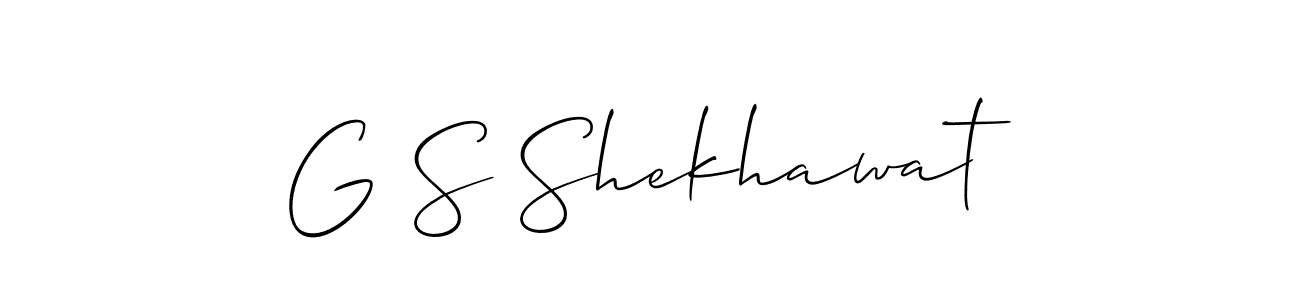 How to Draw G S Shekhawat signature style? Allison_Script is a latest design signature styles for name G S Shekhawat. G S Shekhawat signature style 2 images and pictures png