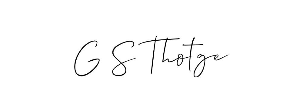 How to make G S Thotge signature? Allison_Script is a professional autograph style. Create handwritten signature for G S Thotge name. G S Thotge signature style 2 images and pictures png