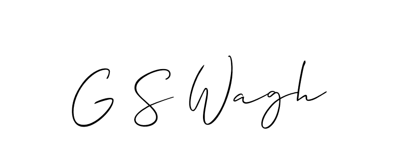 Make a beautiful signature design for name G S Wagh. Use this online signature maker to create a handwritten signature for free. G S Wagh signature style 2 images and pictures png