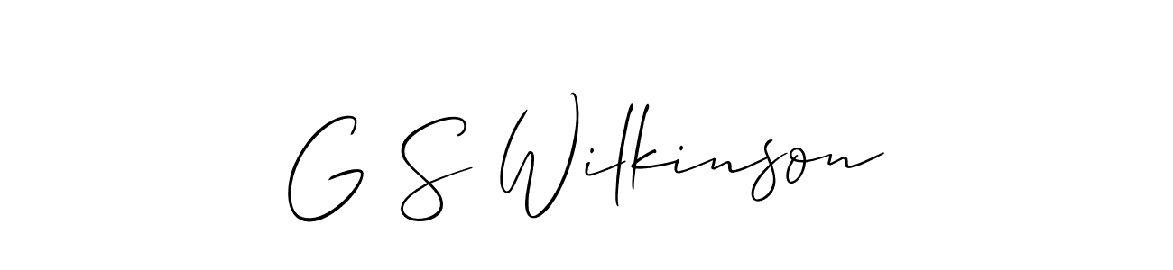 Also we have G S Wilkinson name is the best signature style. Create professional handwritten signature collection using Allison_Script autograph style. G S Wilkinson signature style 2 images and pictures png