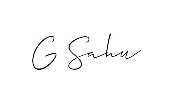 It looks lik you need a new signature style for name G Sahu. Design unique handwritten (Allison_Script) signature with our free signature maker in just a few clicks. G Sahu signature style 2 images and pictures png