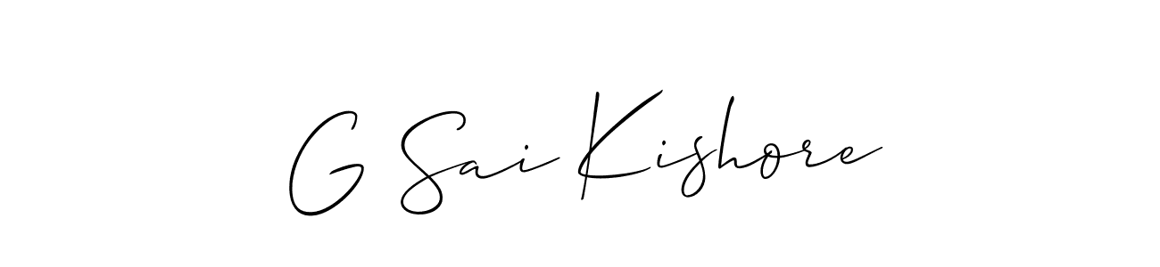 How to Draw G Sai Kishore signature style? Allison_Script is a latest design signature styles for name G Sai Kishore. G Sai Kishore signature style 2 images and pictures png