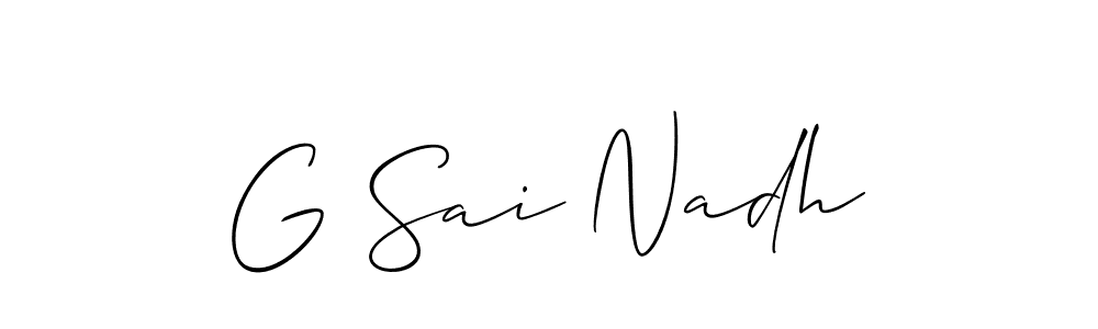 Best and Professional Signature Style for G Sai Nadh. Allison_Script Best Signature Style Collection. G Sai Nadh signature style 2 images and pictures png