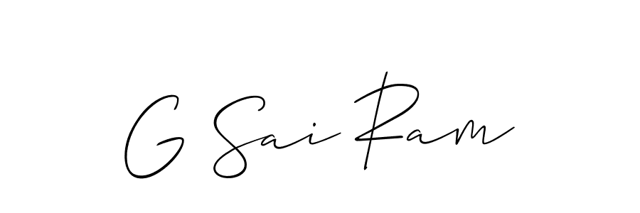 Make a beautiful signature design for name G Sai Ram. With this signature (Allison_Script) style, you can create a handwritten signature for free. G Sai Ram signature style 2 images and pictures png