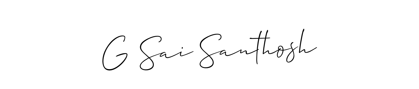 How to Draw G Sai Santhosh signature style? Allison_Script is a latest design signature styles for name G Sai Santhosh. G Sai Santhosh signature style 2 images and pictures png