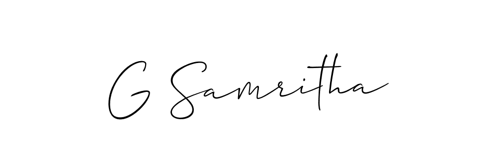 How to Draw G Samritha signature style? Allison_Script is a latest design signature styles for name G Samritha. G Samritha signature style 2 images and pictures png