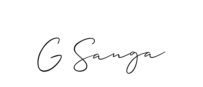 Best and Professional Signature Style for G Sanga. Allison_Script Best Signature Style Collection. G Sanga signature style 2 images and pictures png
