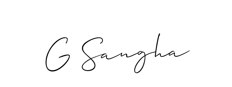 It looks lik you need a new signature style for name G Sangha. Design unique handwritten (Allison_Script) signature with our free signature maker in just a few clicks. G Sangha signature style 2 images and pictures png