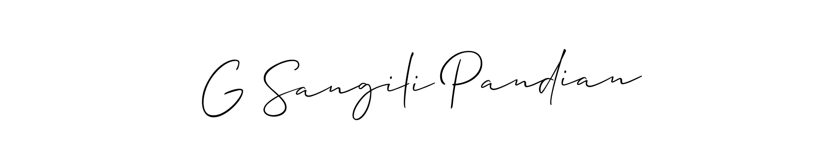 G Sangili Pandian stylish signature style. Best Handwritten Sign (Allison_Script) for my name. Handwritten Signature Collection Ideas for my name G Sangili Pandian. G Sangili Pandian signature style 2 images and pictures png