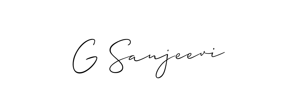 You should practise on your own different ways (Allison_Script) to write your name (G Sanjeevi) in signature. don't let someone else do it for you. G Sanjeevi signature style 2 images and pictures png