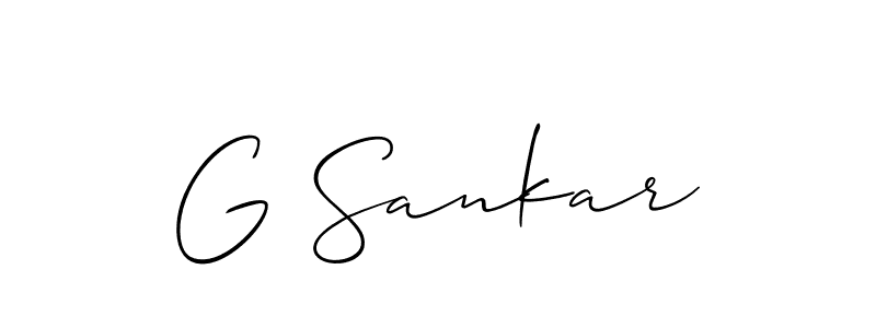 Allison_Script is a professional signature style that is perfect for those who want to add a touch of class to their signature. It is also a great choice for those who want to make their signature more unique. Get G Sankar name to fancy signature for free. G Sankar signature style 2 images and pictures png