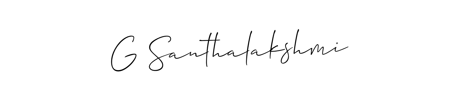 How to Draw G Santhalakshmi signature style? Allison_Script is a latest design signature styles for name G Santhalakshmi. G Santhalakshmi signature style 2 images and pictures png