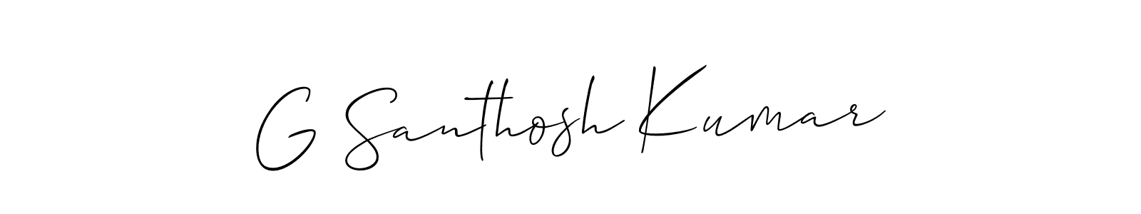 Best and Professional Signature Style for G Santhosh Kumar. Allison_Script Best Signature Style Collection. G Santhosh Kumar signature style 2 images and pictures png