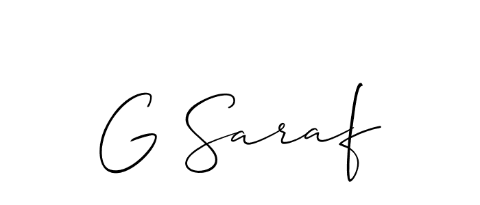 You can use this online signature creator to create a handwritten signature for the name G Saraf. This is the best online autograph maker. G Saraf signature style 2 images and pictures png