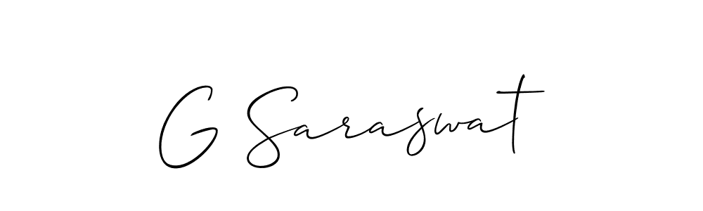 G Saraswat stylish signature style. Best Handwritten Sign (Allison_Script) for my name. Handwritten Signature Collection Ideas for my name G Saraswat. G Saraswat signature style 2 images and pictures png