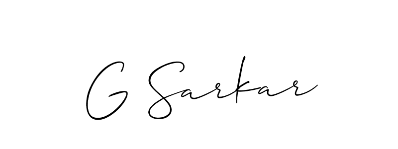 Make a short G Sarkar signature style. Manage your documents anywhere anytime using Allison_Script. Create and add eSignatures, submit forms, share and send files easily. G Sarkar signature style 2 images and pictures png