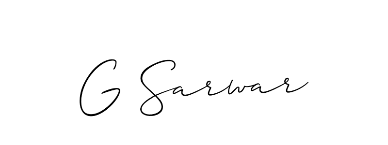 Similarly Allison_Script is the best handwritten signature design. Signature creator online .You can use it as an online autograph creator for name G Sarwar. G Sarwar signature style 2 images and pictures png