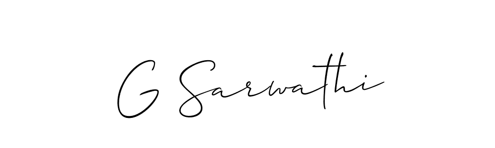 Make a beautiful signature design for name G Sarwathi. Use this online signature maker to create a handwritten signature for free. G Sarwathi signature style 2 images and pictures png