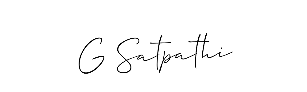 How to Draw G Satpathi signature style? Allison_Script is a latest design signature styles for name G Satpathi. G Satpathi signature style 2 images and pictures png