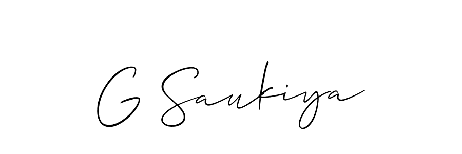 Also You can easily find your signature by using the search form. We will create G Saukiya name handwritten signature images for you free of cost using Allison_Script sign style. G Saukiya signature style 2 images and pictures png