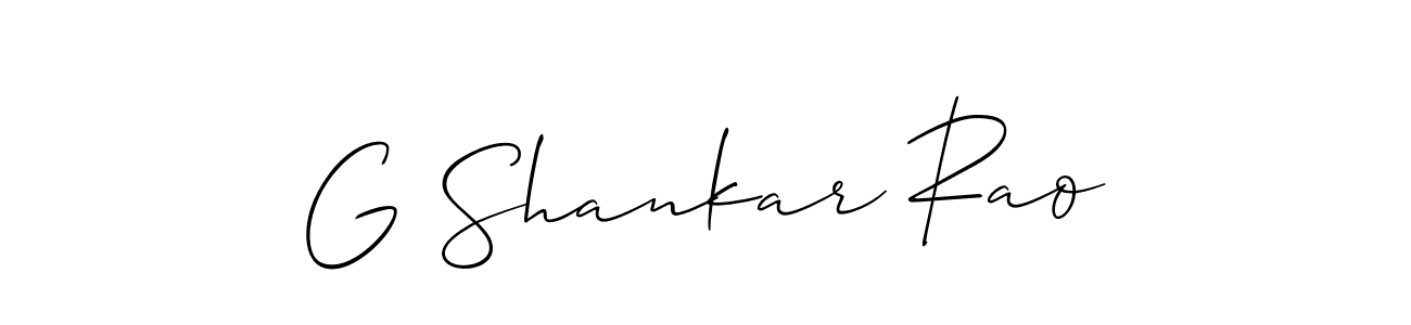 Also You can easily find your signature by using the search form. We will create G Shankar Rao name handwritten signature images for you free of cost using Allison_Script sign style. G Shankar Rao signature style 2 images and pictures png