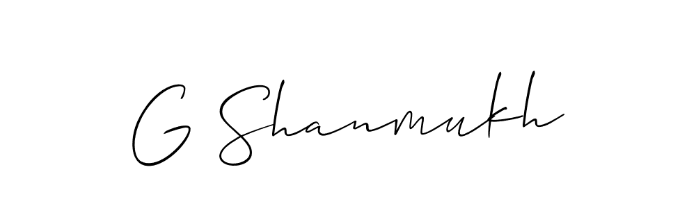 You should practise on your own different ways (Allison_Script) to write your name (G Shanmukh) in signature. don't let someone else do it for you. G Shanmukh signature style 2 images and pictures png