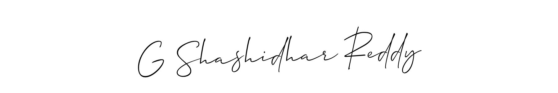 Use a signature maker to create a handwritten signature online. With this signature software, you can design (Allison_Script) your own signature for name G Shashidhar Reddy. G Shashidhar Reddy signature style 2 images and pictures png