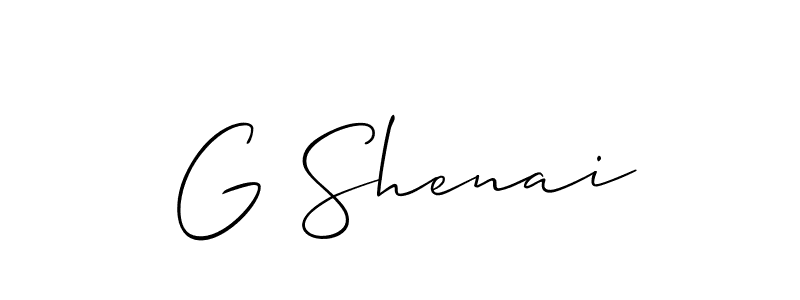 Similarly Allison_Script is the best handwritten signature design. Signature creator online .You can use it as an online autograph creator for name G Shenai. G Shenai signature style 2 images and pictures png