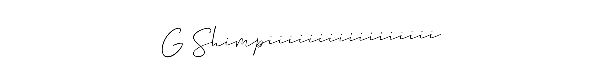 Create a beautiful signature design for name G Shimpiiiiiiiiiiiiiiiii. With this signature (Allison_Script) fonts, you can make a handwritten signature for free. G Shimpiiiiiiiiiiiiiiiii signature style 2 images and pictures png