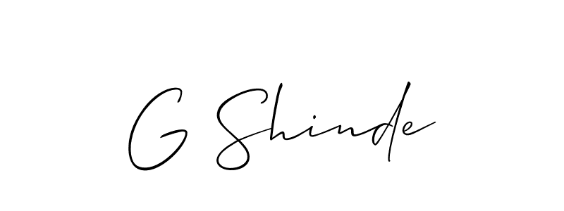 How to make G Shinde name signature. Use Allison_Script style for creating short signs online. This is the latest handwritten sign. G Shinde signature style 2 images and pictures png