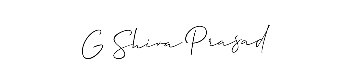 Make a short G Shiva Prasad signature style. Manage your documents anywhere anytime using Allison_Script. Create and add eSignatures, submit forms, share and send files easily. G Shiva Prasad signature style 2 images and pictures png