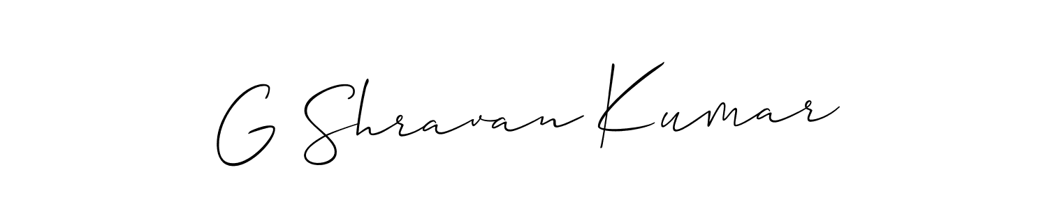You can use this online signature creator to create a handwritten signature for the name G Shravan Kumar. This is the best online autograph maker. G Shravan Kumar signature style 2 images and pictures png