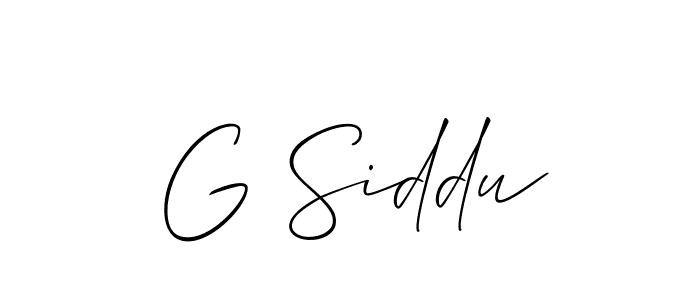 Allison_Script is a professional signature style that is perfect for those who want to add a touch of class to their signature. It is also a great choice for those who want to make their signature more unique. Get G Siddu name to fancy signature for free. G Siddu signature style 2 images and pictures png