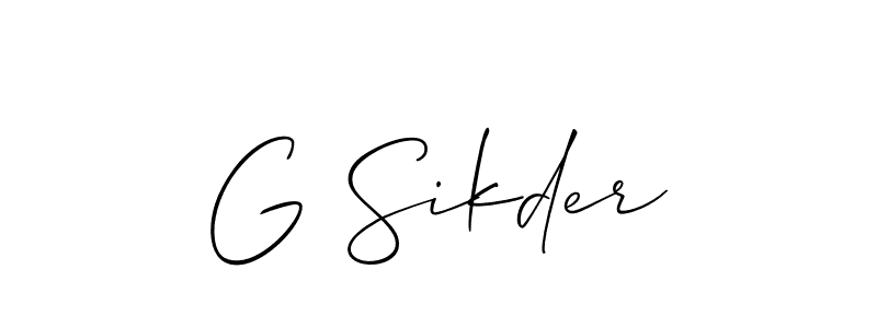 Make a beautiful signature design for name G Sikder. Use this online signature maker to create a handwritten signature for free. G Sikder signature style 2 images and pictures png