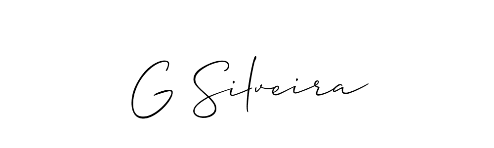 Best and Professional Signature Style for G Silveira. Allison_Script Best Signature Style Collection. G Silveira signature style 2 images and pictures png