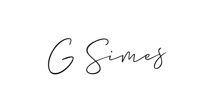 Similarly Allison_Script is the best handwritten signature design. Signature creator online .You can use it as an online autograph creator for name G Simes. G Simes signature style 2 images and pictures png