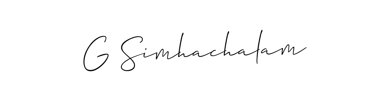 Make a beautiful signature design for name G Simhachalam. Use this online signature maker to create a handwritten signature for free. G Simhachalam signature style 2 images and pictures png