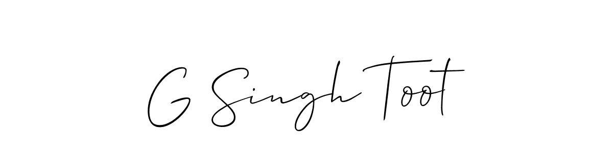 How to make G Singh Toot signature? Allison_Script is a professional autograph style. Create handwritten signature for G Singh Toot name. G Singh Toot signature style 2 images and pictures png